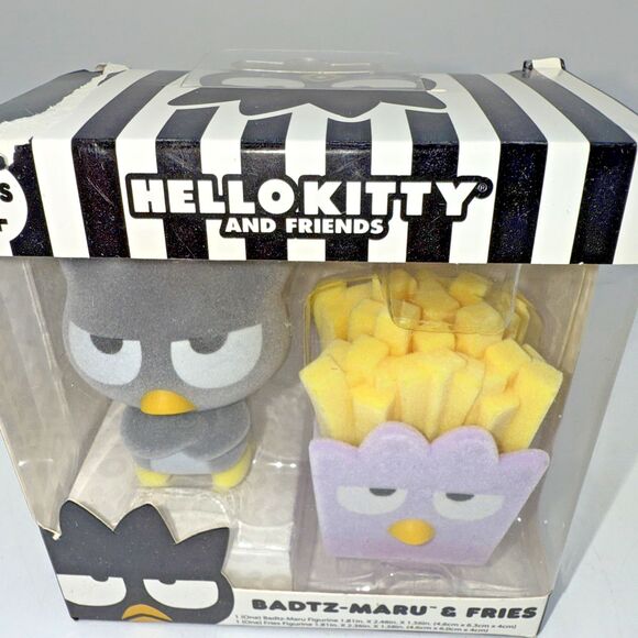 Hello Kitty And Friends HK Flocked Figurine Figure Doll Badtz-Maru French Fries - Picture 3 of 8